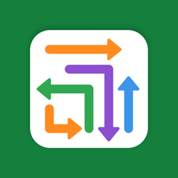 Arrow Kingdom icon: a white arrow on a green square